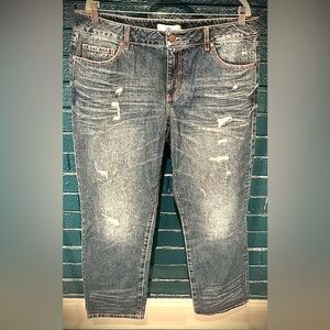 Distressed Blue Jeans (Ripped)